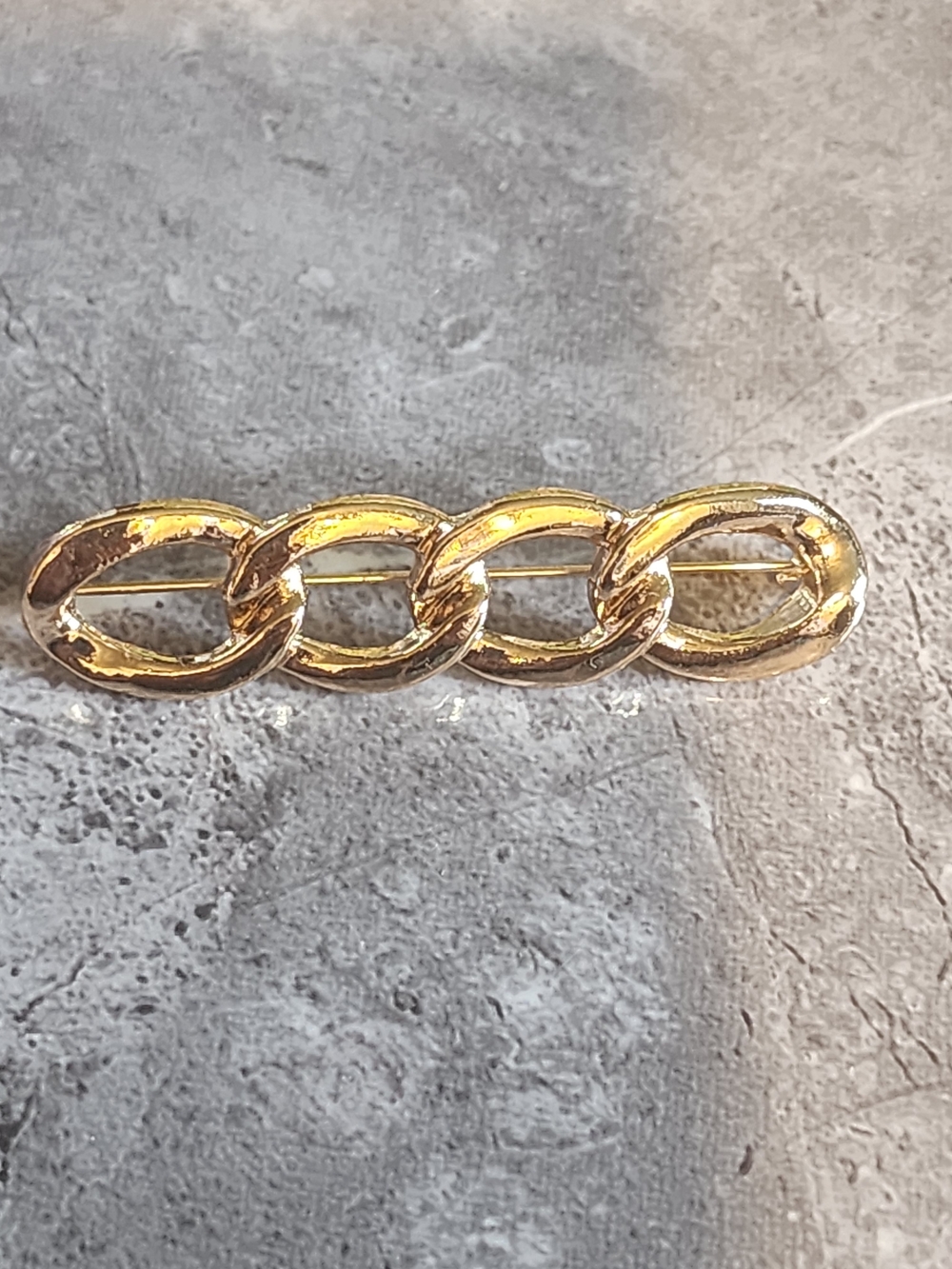 Gold-Tone Chain Style Brooch